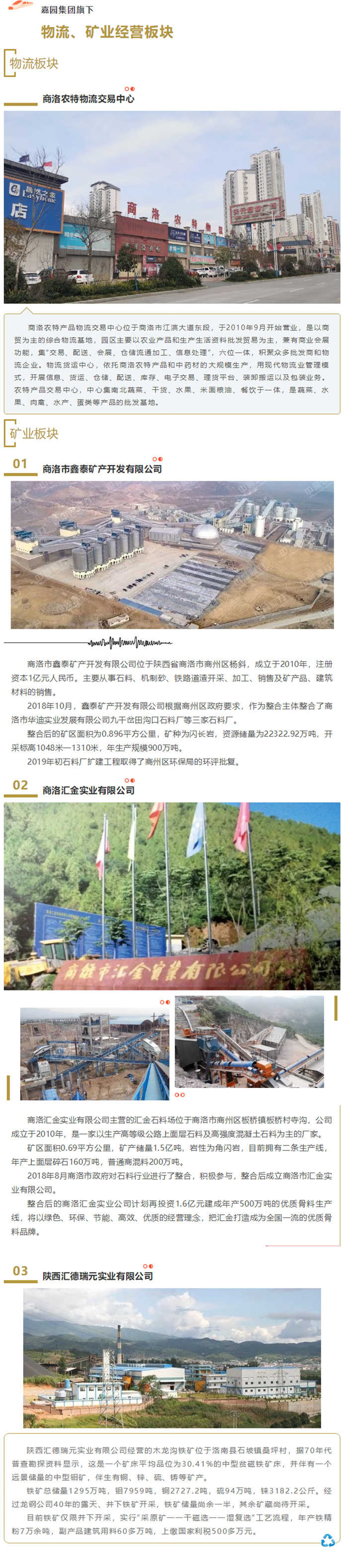 嘉园集团物流、矿业板块(图1)